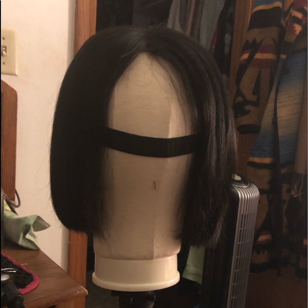 💯 % human hair Brazilian Bob lace front wig